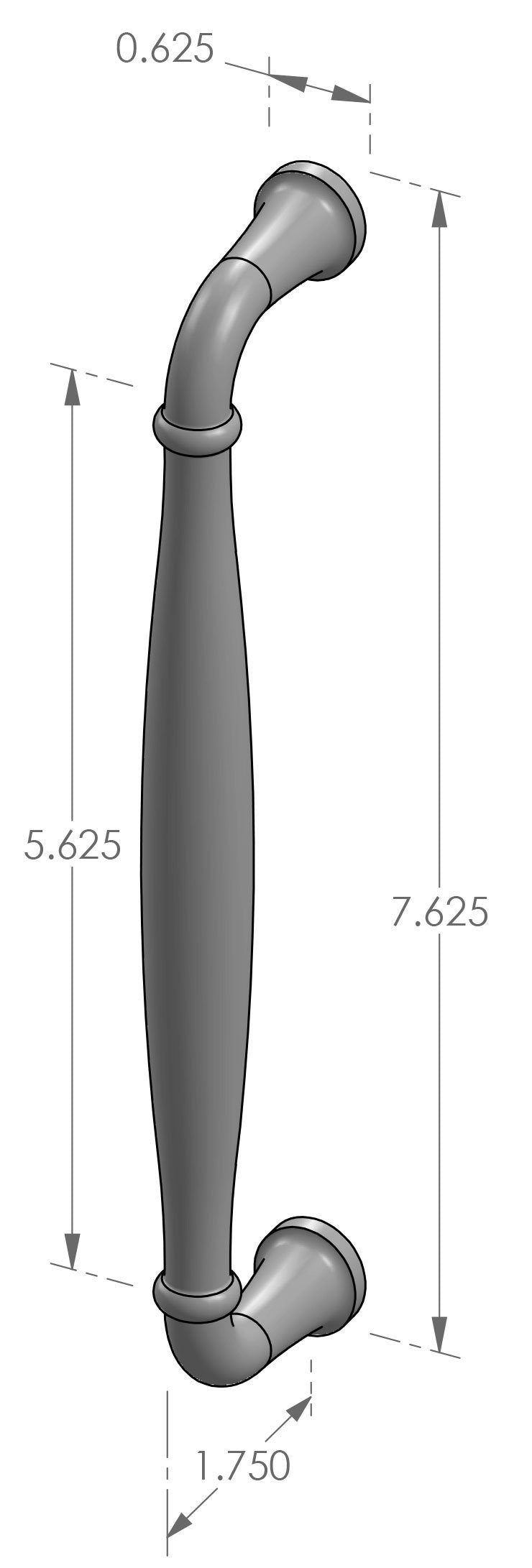 Ridge Cabinet Pull 145