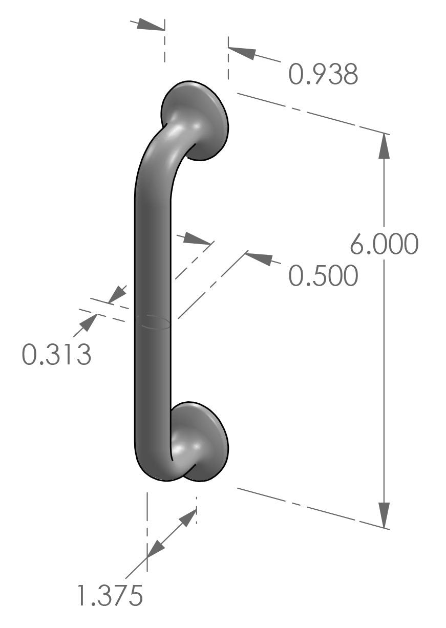 Round Foot Cabinet Pull 511