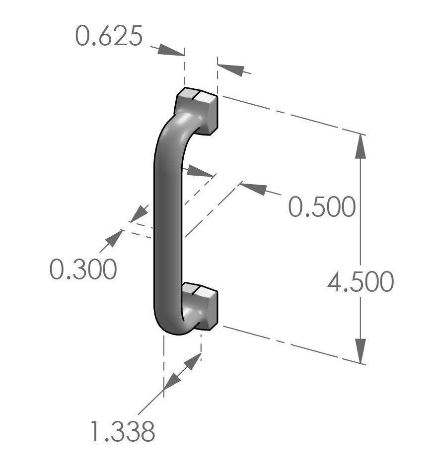 Square Foot Cabinet Pull 514