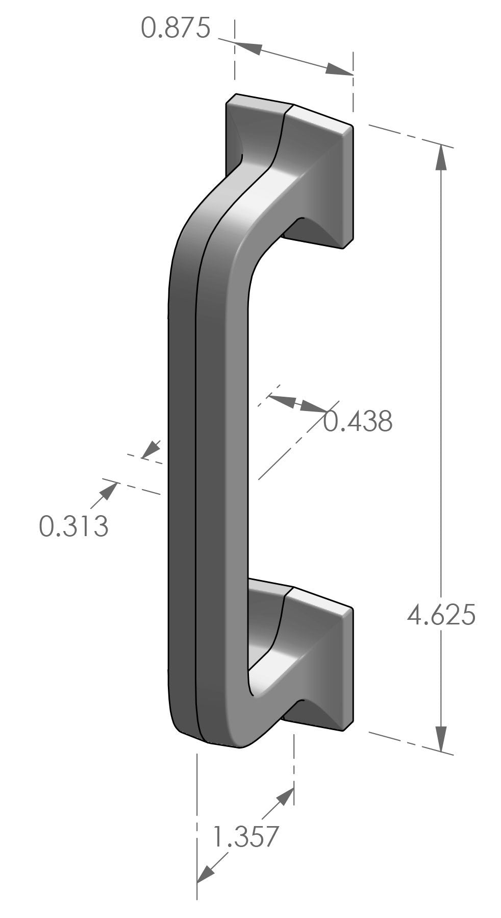 Square Handle Cabinet Pull 544