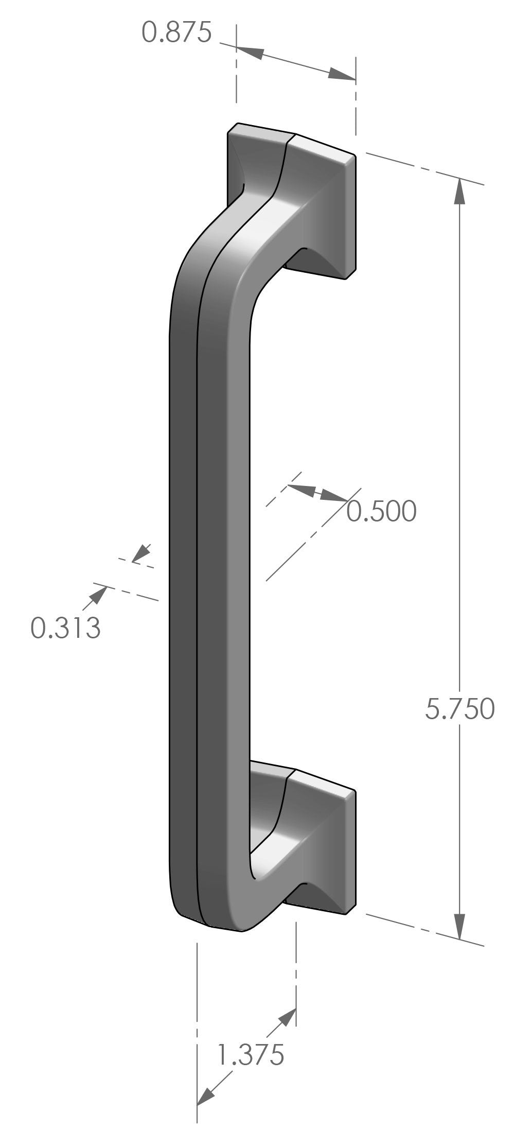 Square Handle Cabinet Pull 545