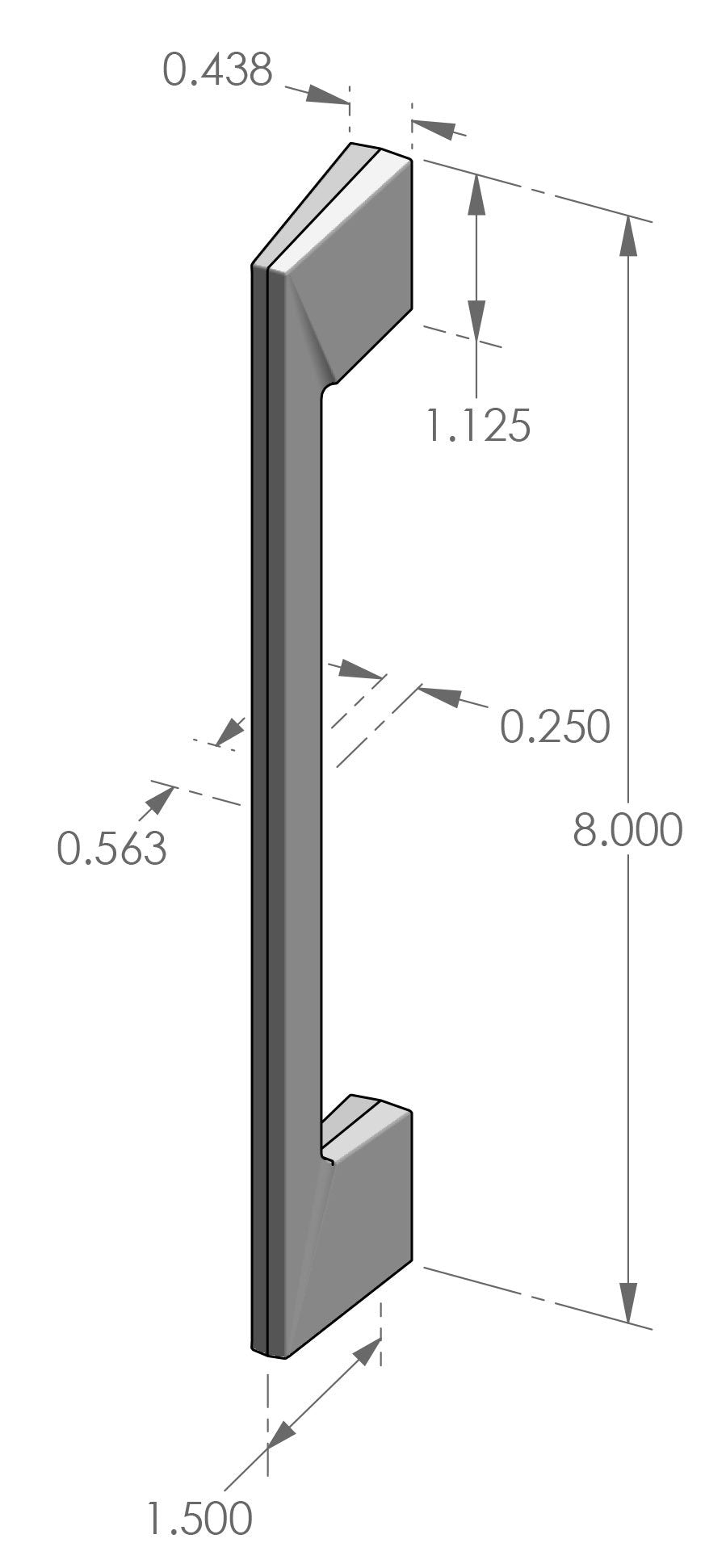 Swedge Cabinet Pull 805