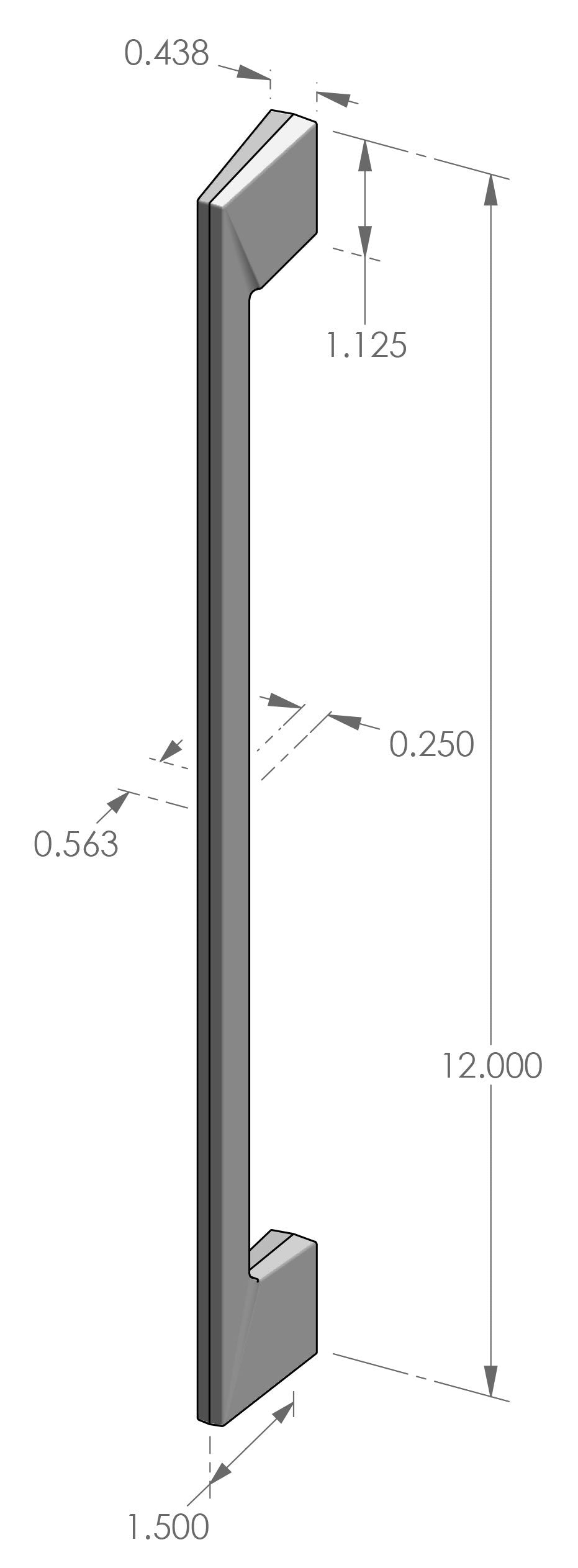 Swedge Cabinet Pull 807