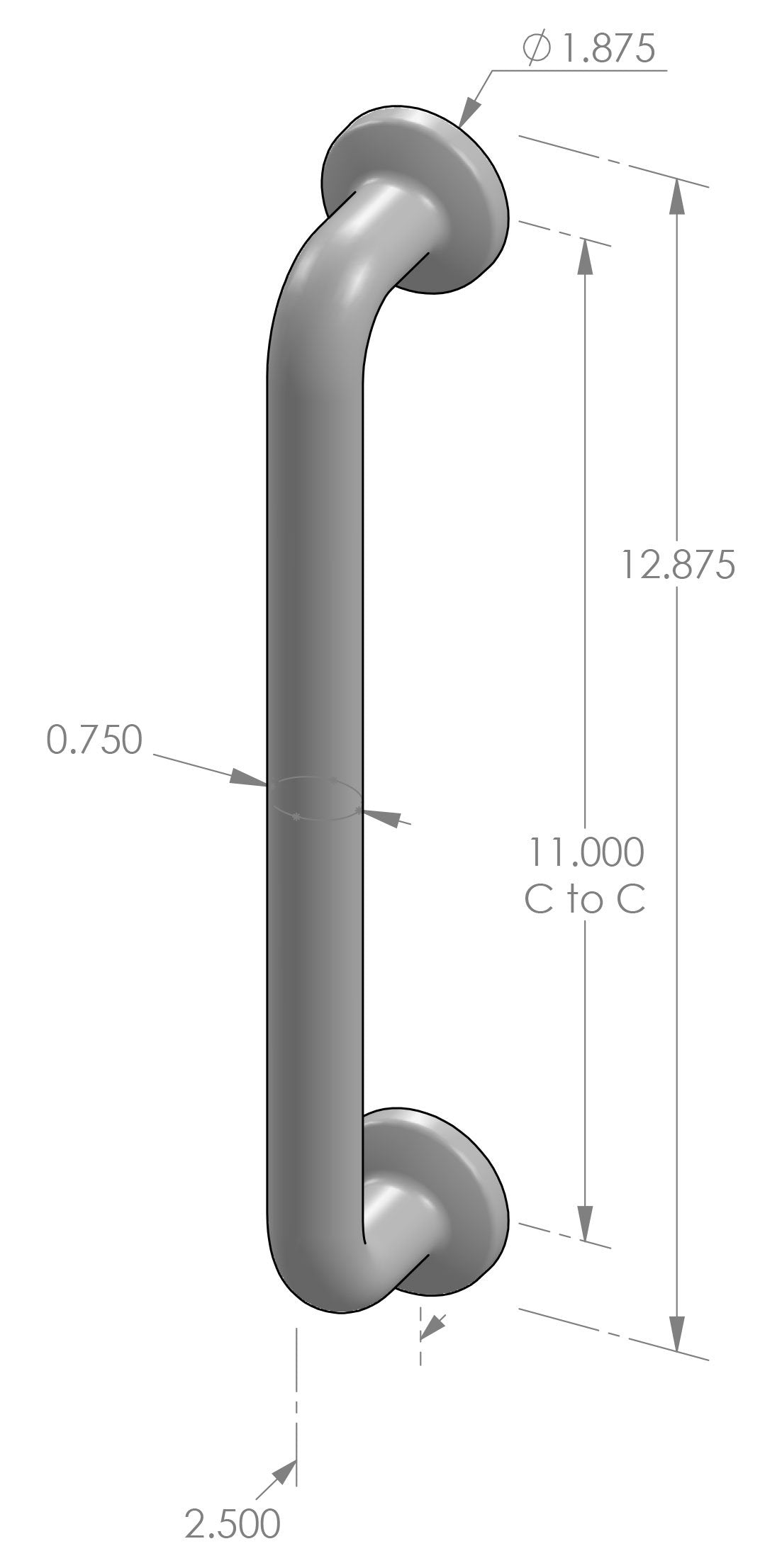 Round Foot Grip Handle 500