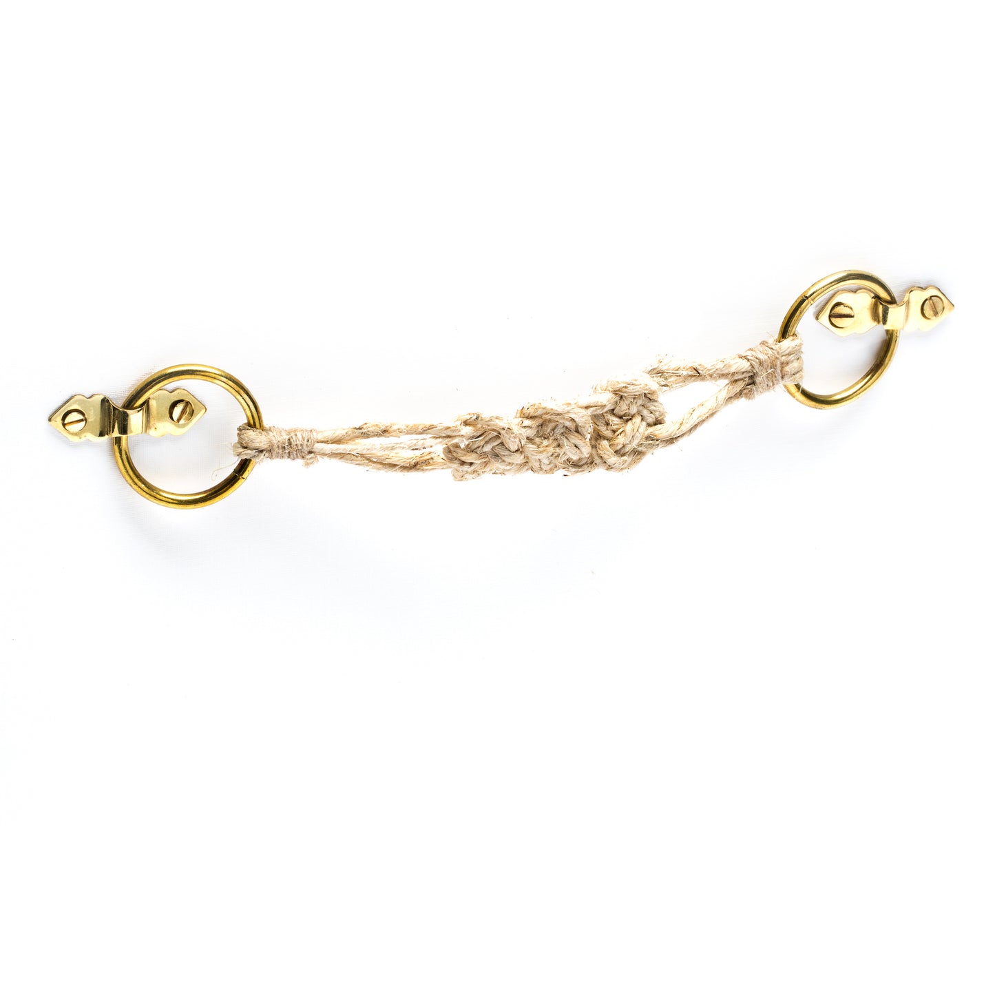 Jute Joinery Pull with Brass Fasteners