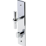 Brass Round T-Turn Handle Set on Backplate