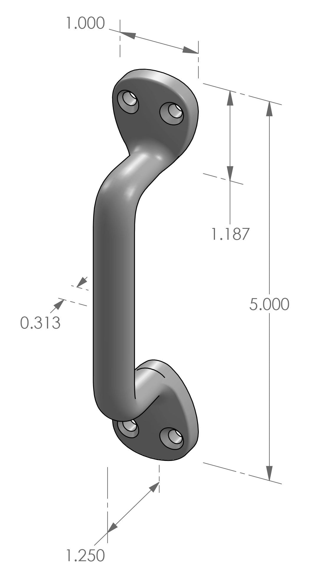 Surface Mount Sash Pull 400
