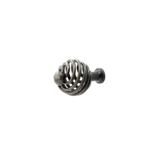 Blackened Iron Basket Knob
