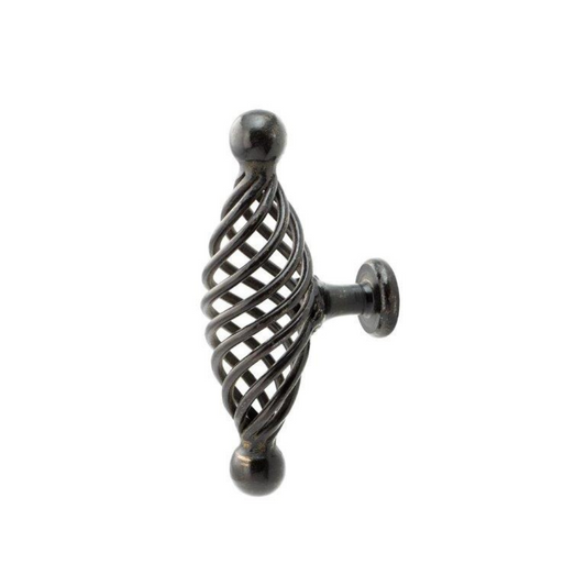 Blackened Iron Oval Basket Pull
