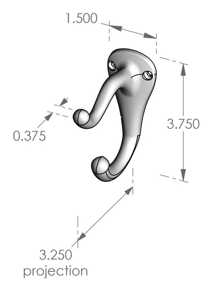 Two Prong Coat Hook