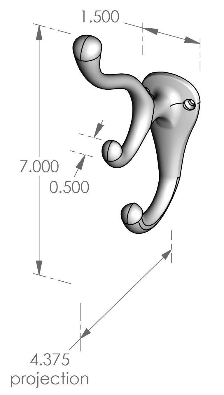 Three Prong Coat Hook