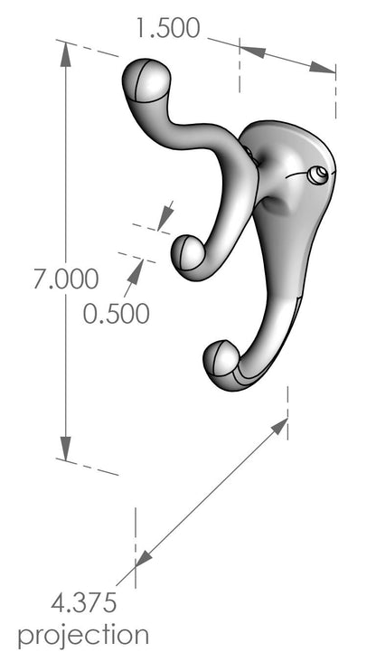 Three Prong Coat Hook