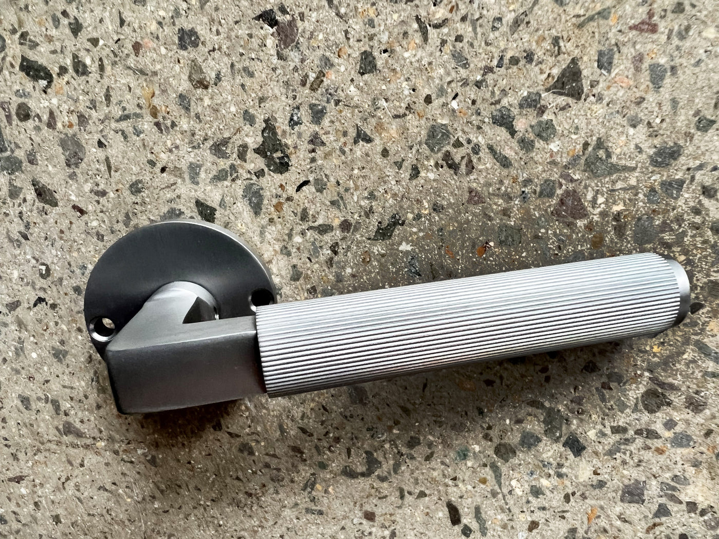 Bauhaus Ribbed Passage Lever Handle