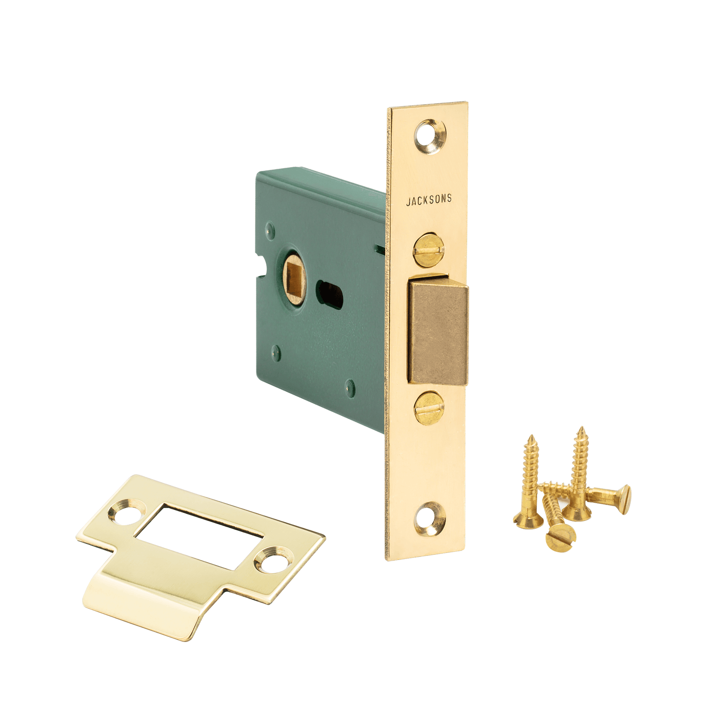 Jacksons Standard Passage Lock Backset with Double Spring & SPL Follower Body with Standard or Rebated Face & Strike Plate Kit